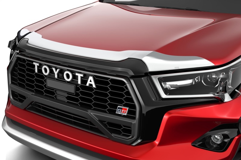 Toyota Hilux Hood Deflector - Husky Liners - Aeroskin - Chrome - `20-`26